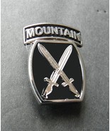 ARMY 10th MOUNTAIN DIVISION BLACK ENAMEL LAPEL HAT PIN 7/8 x 1.1 INCHES - £4.50 GBP