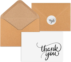 Baby Shower Thank You Cards with Envelopes 34 PCS 3.5”X5”, Blank Dark White Than - £13.15 GBP