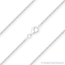1.6mm Roc Link Italian Sparkle-Rope Chain Necklace in .925 Italy Sterling Silver - £19.54 GBP+