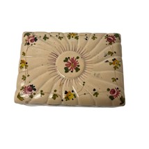 Italian Pottery Floral Trinket Box  3x4 - £10.85 GBP