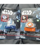 Two of Five Star Wars Pencil Topper Eraser Figures Disney New R2-D2 And ... - $66.47 CAD