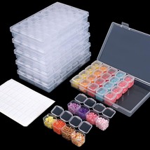 168 Slots 6Pcs 28 Grids Diamond Painting Boxes Plastic Organizer, Bead O... - $27.99