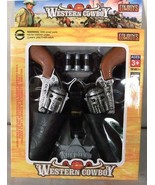 4 WESTERN HERO TWIN PISTOL GUNS SET sheriff badge belt cowboy dressup to... - $25.90 CAD