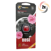 2x Packs TrexNYC Rose Scent Vent Clip Air Freshener | 2mL | Lasts 30 Days - £11.07 GBP