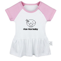 Rice Rice Baby Funny Dresses Newborn Baby Princess Dress Infant Ruffles ... - £10.26 GBP