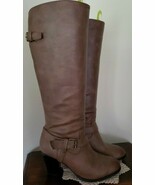 Just Fab Brand ~ Brown ~ Knee High Boots ~ Women&#39;s Size 8 Boots w/Boot S... - $70.16 CAD