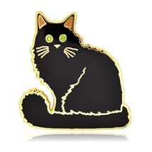 Black Cat Enamel Pin - £8.03 GBP