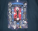TeeFury Doctor Who XLARGE &quot;Time Will Tell&quot; Doctor Who Tribute Shirt NAVY - £12.17 GBP