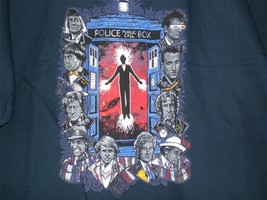 TeeFury Doctor Who XLARGE &quot;Time Will Tell&quot; Doctor Who Tribute Shirt NAVY - £11.99 GBP