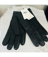 UGG Faux Fur Lined Leather 3 Snap Smart Tech Glove, Black, Size Medium, NWT - $1,455.85 MXN