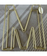 New! Eccolo Gold Metal Wire Mesh Letter &quot;M&quot; Desk Top - £14.75 GBP