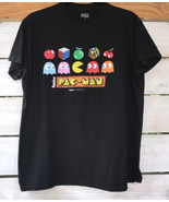 80s Wm.? L Retro PAC MAN Rubiks Cubes Fruits Black T Shirt Top S/S Brisc... - $372.79 MXN