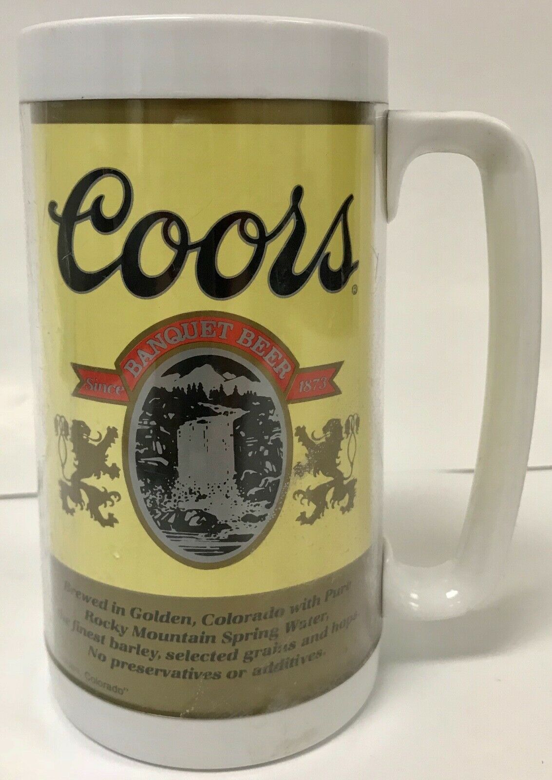 Primary image for Thermo-Serv COORS BEER Golden Colorado Vintage Beer Mug Retro Drinkware MADE USA