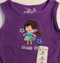 Jumping Beans Toddler Girls 18 Mo Sleeveless 100% Cotton Knit Top Hula - £9.48 GBP