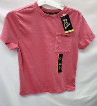 Boys' Small (6/7) Light Washed Dark Red Short Sleeve Pocket T-Shirt, Art Class image 2