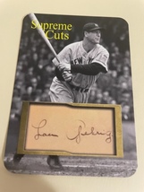 Supreme Cuts Lou Gehrig autographed baseball card FACSIMILIE - £3.02 GBP