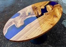 Epoxy Table Top, center Table Epoxy Resin River Table, Natural Wood Boat... - $10,593.83 MXN+