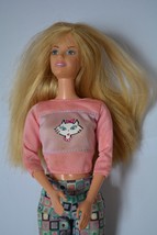 Kitty Fun Barbie Doll Mattel used HER CLOthes IS DIRty Please look at the pictur - £21.44 GBP