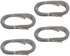 4 Pack 6.3Mm 1/4 Right Angle To Straight Tweed Guitar Patch Cable 12Ft F... - $67.99