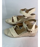 Tommy Bahama Sandals Womens 8.5 M Bethany Ankle Straps Beige Wedge Casual - $593.84 MXN