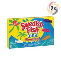 2x Packs Swedish Fish Mini Tropical Flavor Candy Theater Boxes 3.5oz Fat Free - $11.85