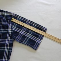 Saddlebrook Button-Down Collar Men's Blue & White Plaid Shirt Short Sleeve Sz M image 14