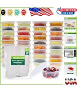 Stackable 8 oz Meal Prep Containers - Microwave &amp; Dishwasher Safe, 50 Set - $35.86 CAD