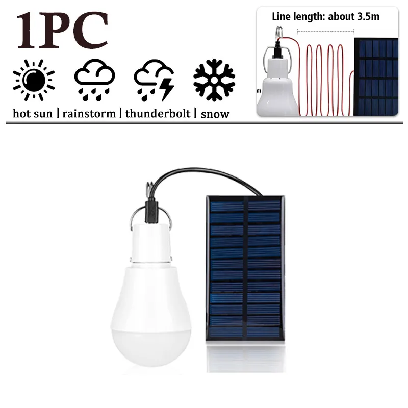 1-10pcs 5V 15W 300LM Solar Lighting Bulb Portable Solar Power Panel Battery Char - £137.09 GBP