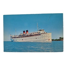Postcard SS South American Cruise Ship On The Detroit River Chrome Unposted - £5.52 GBP