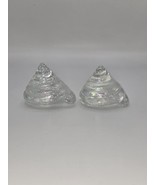 Iridescent Shell Shaped Art Glass Paperweight Set of 2 - $1,166.55 MXN