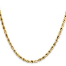 Chisel Stainless Steel Yellow IP-plated 4mm Rope 30 inch Chain Necklace - $61.72