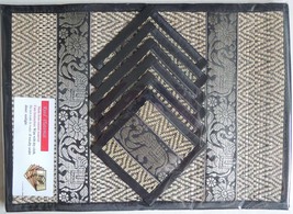 REED PLACEMATS w/COASTERS | 6-Pack | Black - $20.00