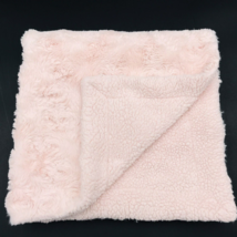 Kyle &amp; Deena Baby Blanket Swirl Plush Rosette Pink Sherpa - £37.38 GBP