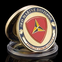 Marine Corps 3rd Marine Division Military Veteran Challenge Coin Souveni... - £7.74 GBP