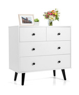4 Drawers Dresser Chest of Drawers Free Standing Sideboard Cabinet-White - £155.17 GBP