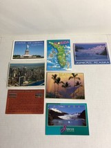 Lot of 7 unposted Postcards from The USA some Vintage  Florida Alaska Hawaii  NY - £7.70 GBP