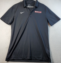 Nike Dry Fit Polo Shirt Men Size Medium Black 100% Polyester Short Sleeve Collar - £13.66 GBP