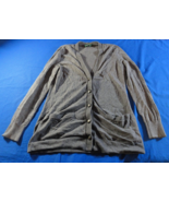 LAUREN RALPH LAUREN WOMENS DARK GRAYLIGHTWEIGHT CARDIGAN SWEATER MEDIUM - $34.98 CAD