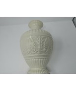 LENOX ATHENA LARGE VASE  9-1/4&quot; STUNNING IVORY COLORED EMBOSSED GOLD RIMMED - $40.37 CAD