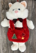 Vtg. Dayton Hudson Bear Christmas Stocking Bow Tie Tree, Heart, Star W/Pouch 20&quot; - £18.20 GBP
