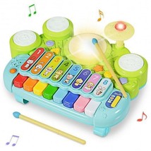 3-in-1 Electronic Piano Xylophone Game Drum Set - Color: Multicolor - $2,153.26 MXN