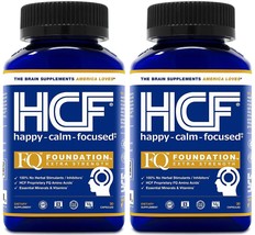 HCF Happy, Calm &amp; Focused | Focus, Attention &amp; Mood Supplement (30 Caps/2-Pack) - £25.30 GBP