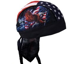 Hot Leathers FLAG AND EAGLE Biker Head Wrap - £8.68 GBP