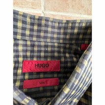 Hugo Boss worn once Slim gold -Black cotton button shirt long sleeve Men... - £53.19 GBP