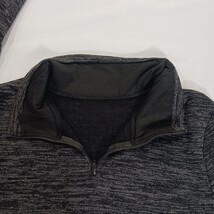 High Neck Women's Gray 1/4 Zip Cotton Blend Sweatshirt Pullover Size Large image 4