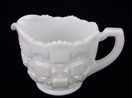 Vintage Westmoreland Cream Pitcher, Old Quilt Design, 3.5&quot; x 4&quot; Milk Glass  - £9.97 GBP