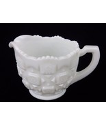 Vintage Westmoreland Cream Pitcher, Old Quilt Design, 3.5&quot; x 4&quot; Milk Glass  - £9.98 GBP