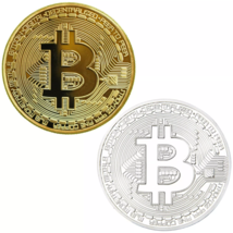 Bitcoin Collector's Coin Set w/Display Case - 2Pcs w/Random Color and De... - $7.91