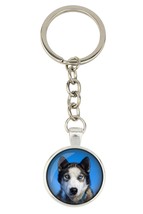 Siberian Husky.Keyring, keychain for dog lovers. Photo jewellery.Men&#39;s jewellery - £13.02 GBP