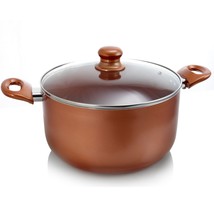 Better Chef 2 Qt. Copper Colored Ceramic Coated Dutchoven with glass lid - £40.47 GBP